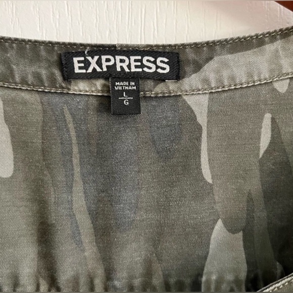 Express Camo Shirt Dress L - Picture 4 of 7
